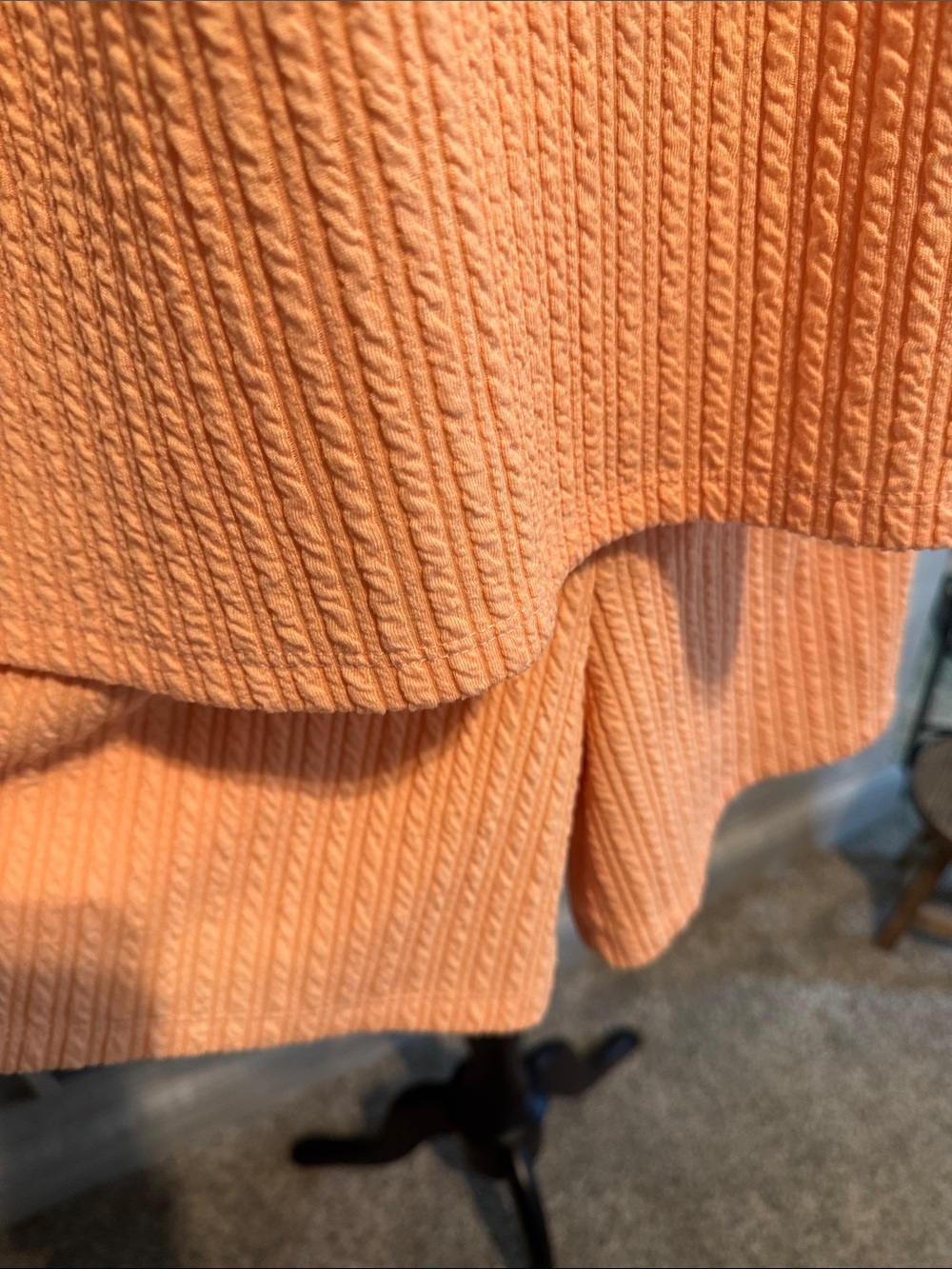Discount Divas Womens Ribbed Top/Shorts in Peach  Sz XL - Picture 2 of 11